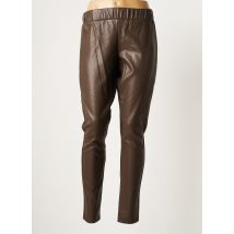 NÜ - Pantalon slim marron en autre matiere pour femme - Taille 42 - Modz