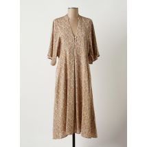 ORFEO - Robe mi-longue beige en polyester - Femme - Taille 36 - Modz