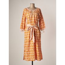 CHICOSOLEIL - Robe longue orange en coton - Femme - Taille 34 - Modz