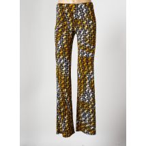 AU SOLEIL DE ST TROPEZ - Pantalon droit jaune en polyester - Femme - Taille 36 - Modz