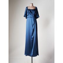 AMSALE - Robe longue bleu en polyester - Femme - Taille 40 - Modz