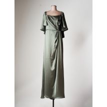 AMSALE - Robe longue vert en polyester - Femme - Taille 38 - Modz