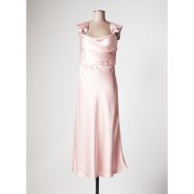 AMSALE - Robe longue rose en polyester - Femme - Taille 36 - Modz