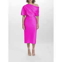 AMSALE - Robe mi-longue rose en polyester - Femme - Taille 34 - Modz