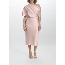 AMSALE - Robe mi-longue beige en polyester - Femme - Taille 38 - Modz