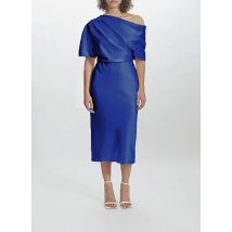 AMSALE - Robe mi-longue bleu en polyester - Femme - Taille 44 - Modz