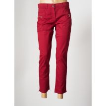 MAE MAHE - Pantalon 7/8 rouge en coton - Femme - Taille 38 - Modz