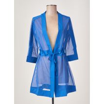 MALOKA - Veste kimono bleu en polyester pour femme - Taille 34 - Modz