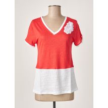 MALOKA - T-shirt rouge en lin - Femme - Taille 36 - Modz