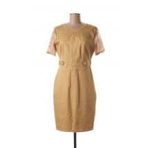 FUEGO WOMAN - Robe mi-longue beige en coton - Femme - Taille 36 - Modz