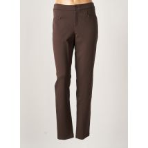 JAVIER SIMORRA - Pantalon droit marron en viscose - Femme - Taille 42 - Modz