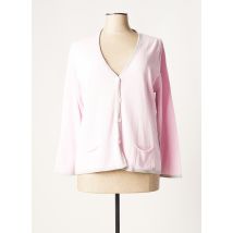 LUCIA - Gilet manches longues rose en coton - Femme - Taille 44 - Modz