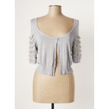 AQUAJEANS - Gilet manches courtes gris en viscose - Femme - Taille 42 - Modz