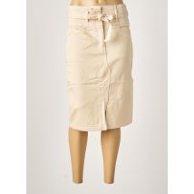 JULIE GUERLANDE - Jupe mi-longue beige en viscose - Femme - Taille 38 - Modz