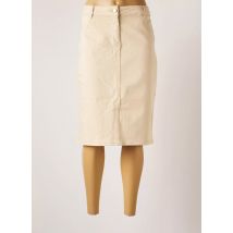 DIANE LAURY - Jupe mi-longue beige en coton - Femme - Taille 50 - Modz