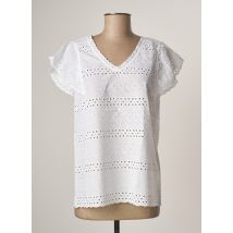 C'EST BEAU LA VIE - Top blanc en coton pour femme - Taille 36 - Modz