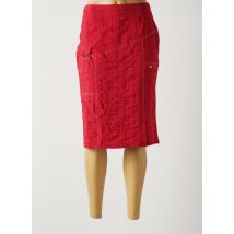 GUY DUBOUIS - Jupe mi-longue rouge en coton - Femme - Taille 40 - Modz