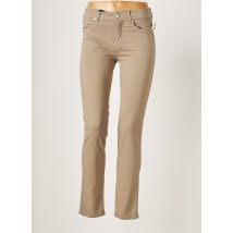 ANNA MONTANA - Pantalon slim beige en coton - Femme - Taille 48 - Modz
