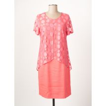 GUY DUBOUIS - Robe mi-longue rose en viscose - Femme - Taille 40 - Modz