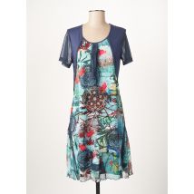 GUY DUBOUIS - Robe mi-longue bleu en polyester - Femme - Taille 40 - Modz