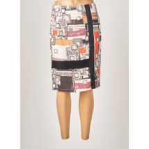 GUY DUBOUIS - Jupe mi-longue beige en lin - Femme - Taille 40 - Modz