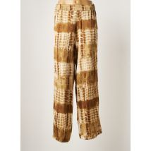 JANIS & JOHN - Pantalon droit marron en satin - Femme - Taille 36 - Modz