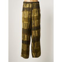 JANIS & JOHN - Pantalon droit vert en satin - Femme - Taille 36 - Modz