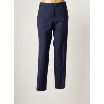 PABLO - Pantalon droit bleu en laine vierge pour femme - Taille 42 - Modz