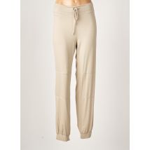 MARIA BELLENTANI - Pantalon droit beige en coton pour femme - Taille 44 - Modz