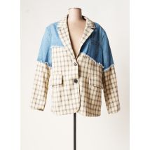AÏKHA - Blazer beige en polyester - Femme - Taille 36 - Modz