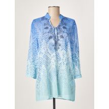 JUST WHITE - Chemisier bleu en polyester - Femme - Taille 38 - Modz