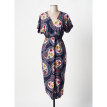 JANE WOOD - Robe mi-longue bleu en polyester - Femme - Taille 38 - Modz