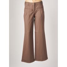 SISLEY - Pantalon large marron en coton - Femme - Taille 38 - Modz