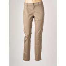 SISLEY - Pantalon slim marron en coton - Femme - Taille W31 - Modz