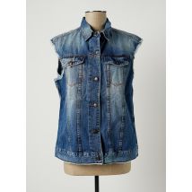 SISLEY - Veste en jean bleu en coton - Femme - Taille 40 - Modz