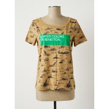 BENETTON - T-shirt marron en coton - Femme - Taille 36 - Modz