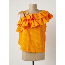 BENETTON - Blouse orange en coton - Femme - Taille 38 - Modz