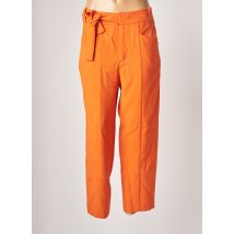 BENETTON - Pantalon chino orange en polyester - Femme - Taille 38 - Modz
