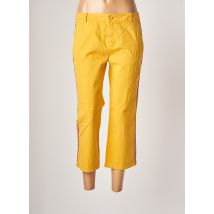 BENETTON - Pantacourt jaune en coton - Femme - Taille 36 - Modz