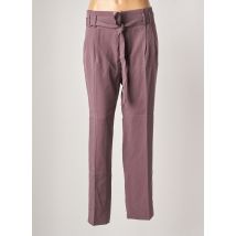 BENETTON - Pantalon chino violet en lyocell - Femme - Taille 42 - Modz