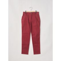 BENETTON - Pantalon chino rouge en coton - Femme - Taille 34 - Modz