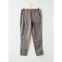 BENETTON - Pantalon 7/8 gris en coton - Femme - Taille 34 - Modz