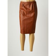 SCHOOL RAG - Jupe mi-longue marron en polyurethane - Femme - Taille 40 - Modz