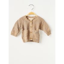 LA PETITE COLLECTION - Gilet manches longues beige en coton pour enfant - Taille 3 M - Modz