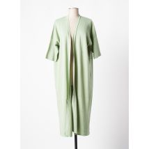 MAISON ANJE - Gilet manches courtes vert en coton - Femme - Taille 38 - Modz