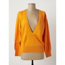 STEFAN GREEN - Pull orange en coton - Femme - Taille 36 - Modz