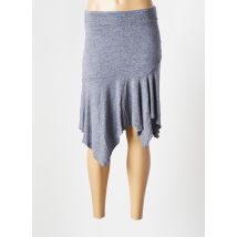 COLINE - Jupe mi-longue bleu en viscose - Femme - Taille 38 - Modz
