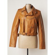 SOFTY - Veste simili cuir marron en polyurethane - Femme - Taille 34 - Modz