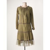 CRISTINA GAVIOLI - Robe mi-longue vert en coton - Femme - Taille 40 - Modz