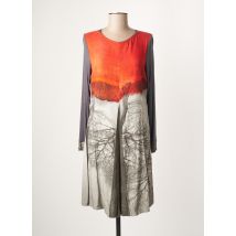 AVENTURES DES TOILES - Robe courte gris en viscose - Femme - Taille 38 - Modz
